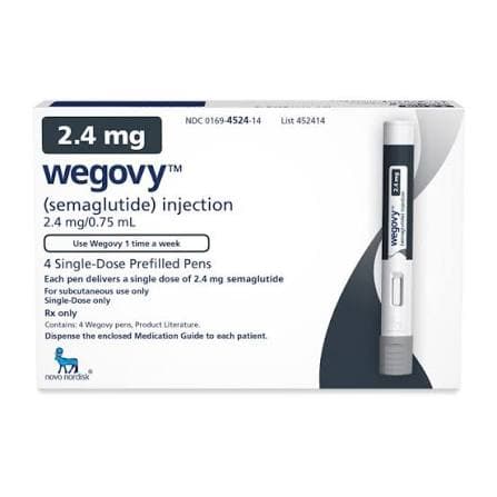 Verpakking van Wegovy 2,4 mg
